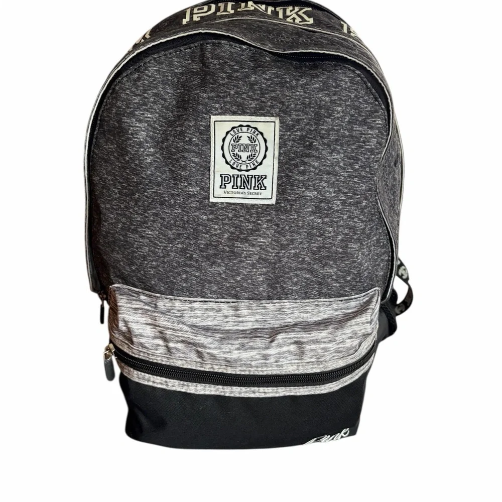 PINK Victoria's Secret Charcoal and Black Backpack